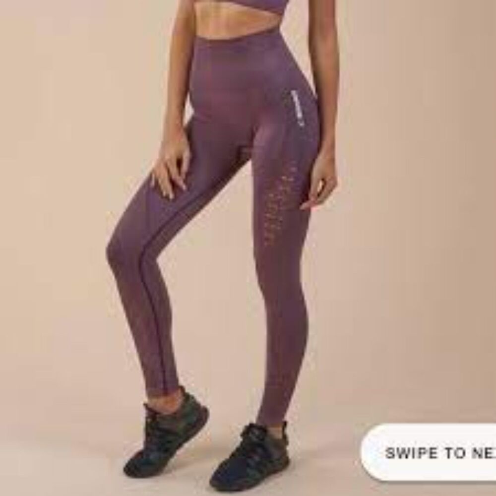 Gymshark Energy+ Seamless Leggings Purple Size XS Workout Athletic High WaistGym